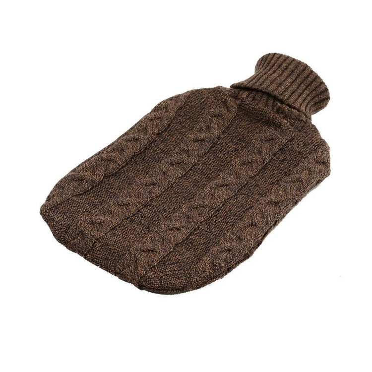 Wärmflasche Zopf, braun - Lenz & Leif