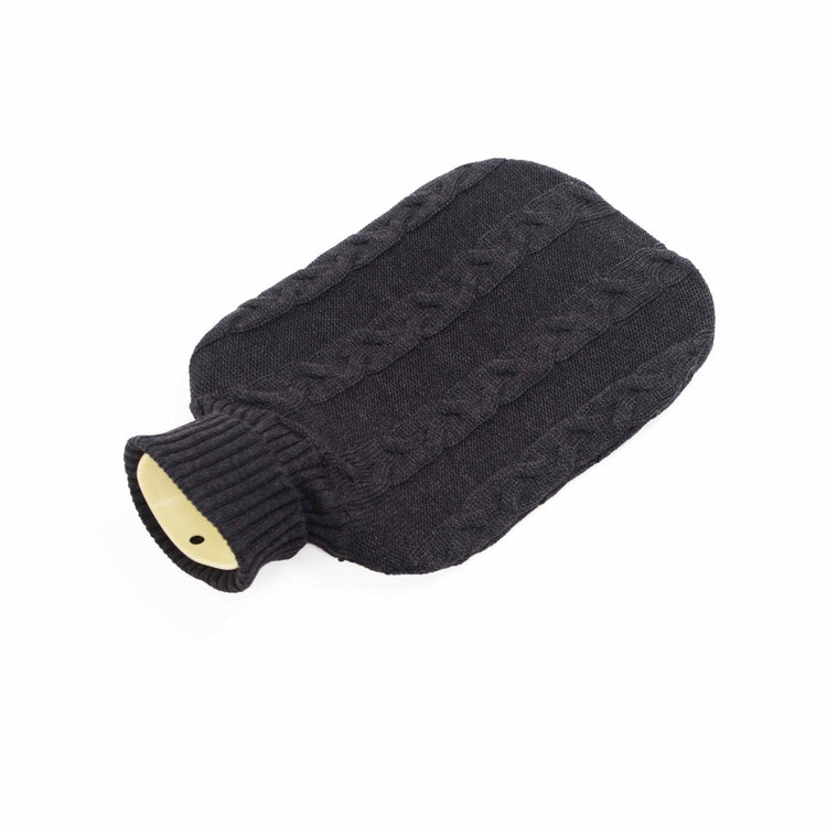 Wärmflasche Zopf, dunkelgrau - Lenz & Leif