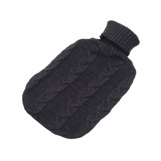 Wärmflasche Zopf, dunkelgrau - Lenz & Leif