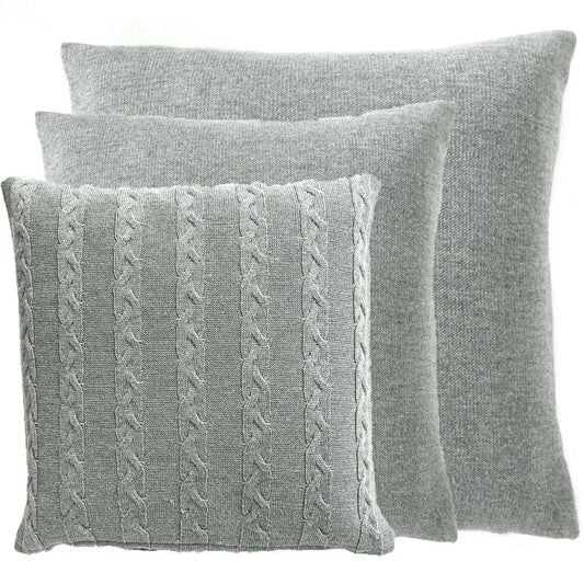 Kissenhülle 60x60cm uni, grau - Lenz & Leif