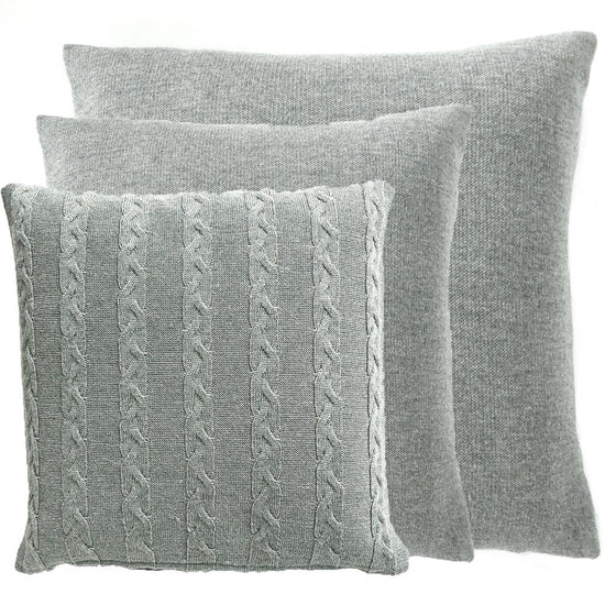 Kissenhülle 60x60cm uni, grau - Lenz & Leif