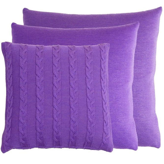 Kissenhülle 60x60cm uni, lila - Lenz & Leif