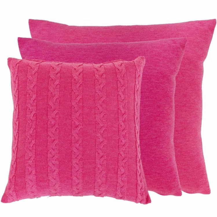 Kissenhülle 60x60cm uni, magenta - Lenz & Leif