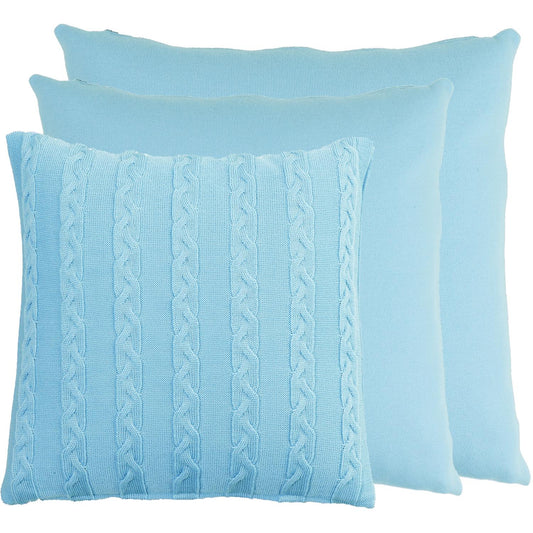 Kissenhülle 60x60cm uni, türkis - Lenz & Leif