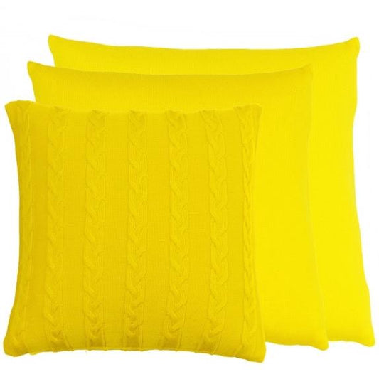Kissenhülle 60x60cm uni, gelb - Lenz & Leif