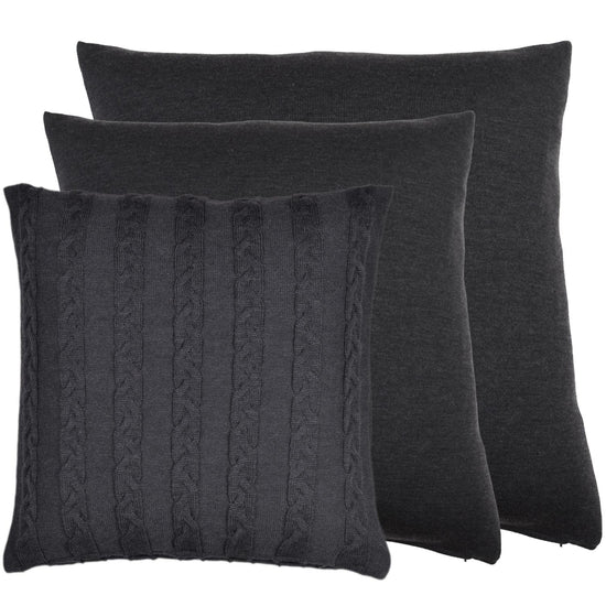 Kissenhülle 60x60cm uni,  dunkelgrau - Lenz & Leif