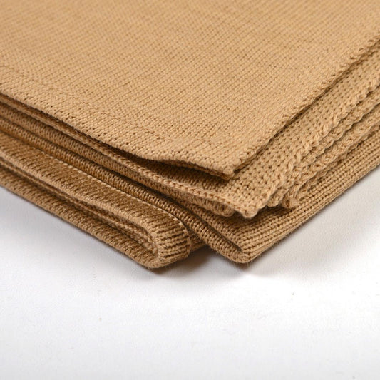 Decke 140x180cm RL uni, camel - Lenz & Leif