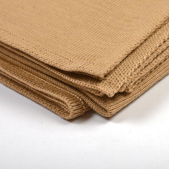 Decke 140x180cm RL uni, camel - Lenz & Leif