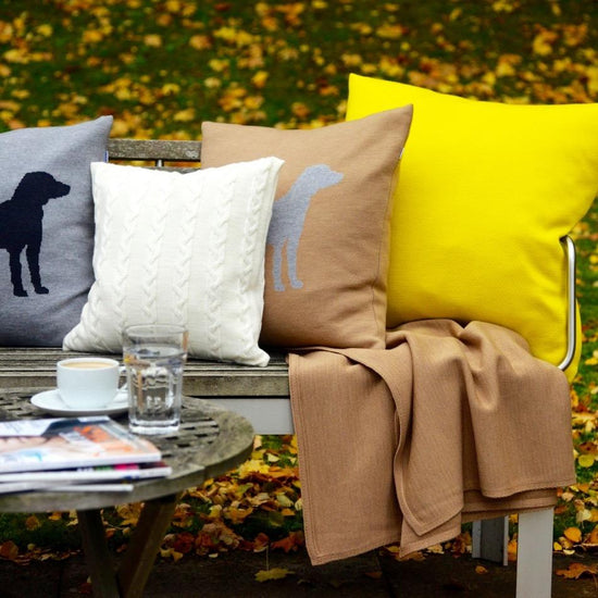 Decke 140x180cm RL uni, camel - Lenz & Leif