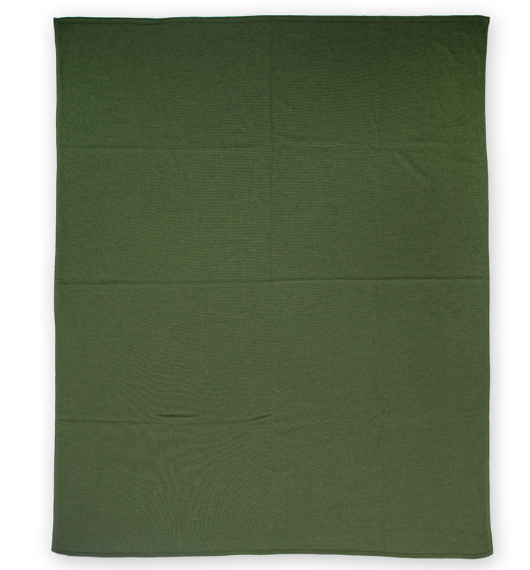 Decke 140x180cm RL uni, dunkelgrün - Lenz & Leif