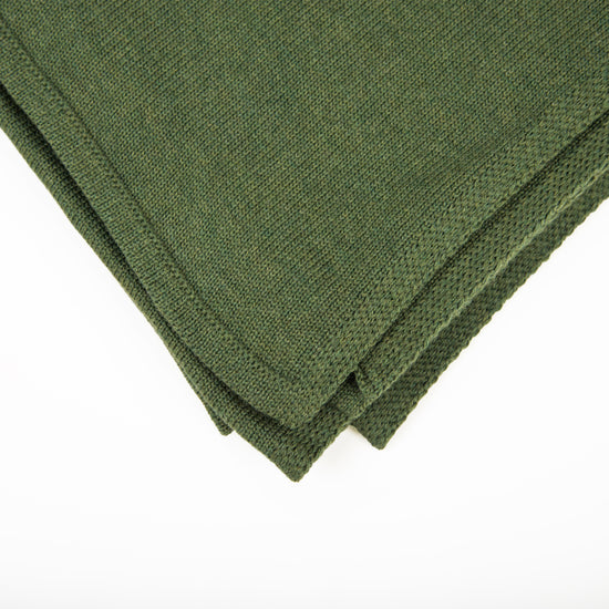 Decke 140x180cm RL uni, dunkelgrün - Lenz & Leif