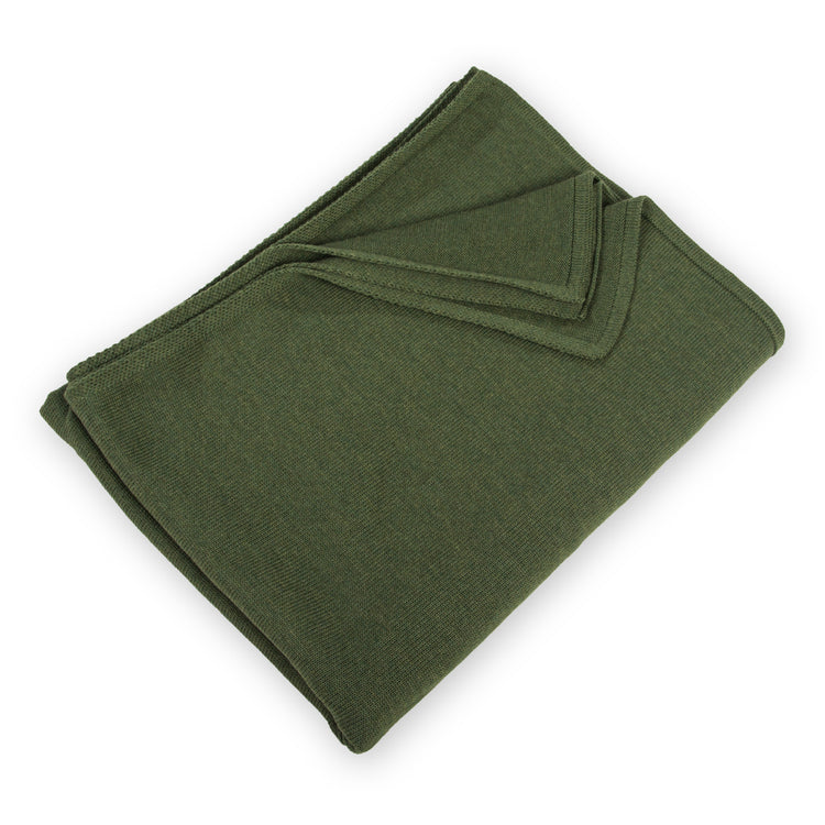 Decke 140x180cm RL uni, dunkelgrün - Lenz & Leif