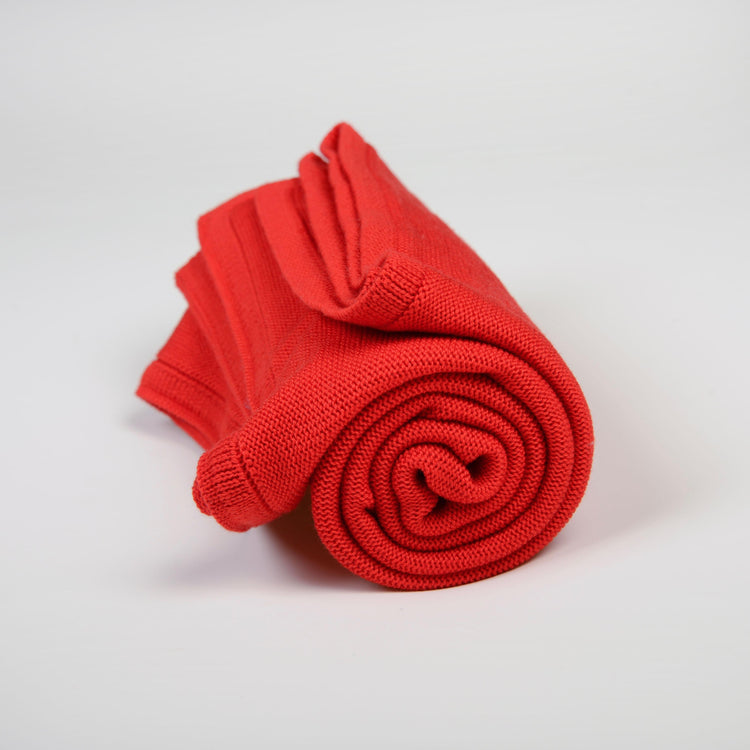 Baby/Kinderdecke 90x90cm Valerie, rot