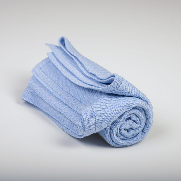 Baby/Kinderdecke 90x90cm Valerie, hellblau