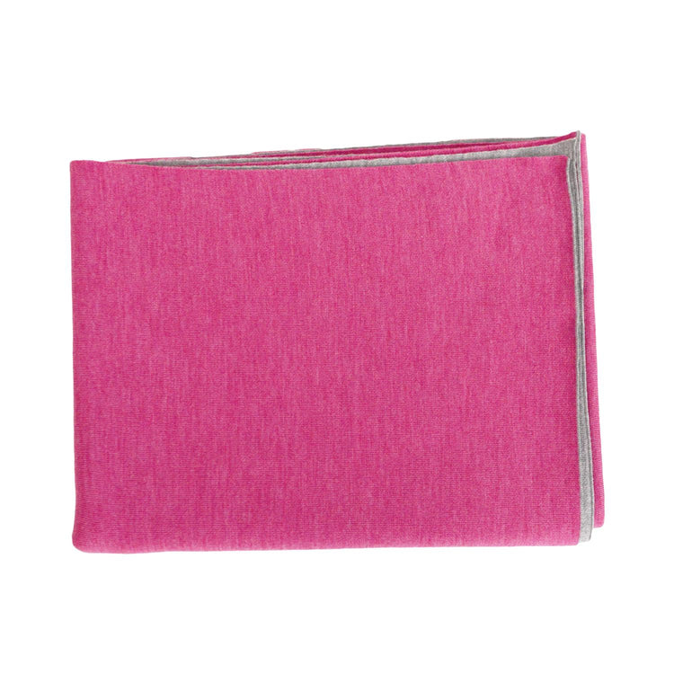 Decke 140x180cm Doubleface, grau/magenta - Lenz & Leif