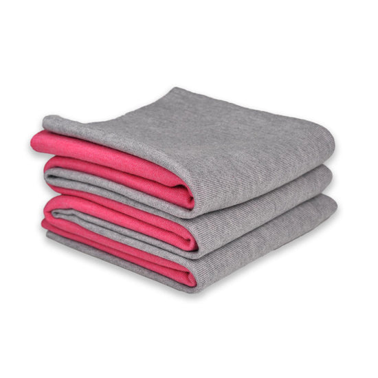 Decke 140x180cm Doubleface, grau/magenta - Lenz & Leif