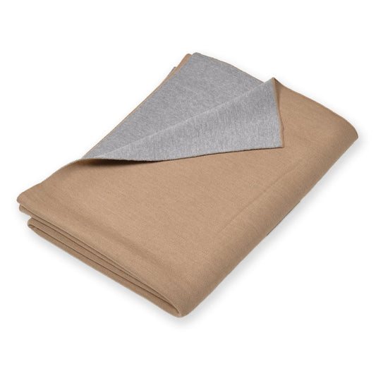 Decke 140x180cm Doubleface, camel/grau - Lenz & Leif