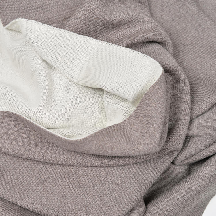 Decke 140x180cm Doubleface, beige/weiß - Lenz & Leif