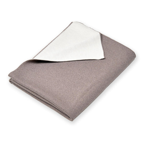 Decke 140x180cm Doubleface, beige/weiß - Lenz & Leif