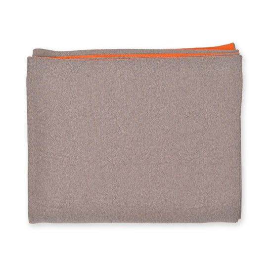 Decke 140x180cm Doubleface, beige/orange - Lenz & Leif