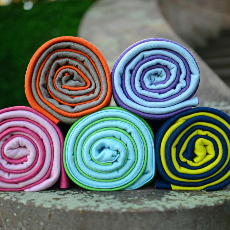 Decke 140x180cm Doubleface, beige/orange - Lenz & Leif