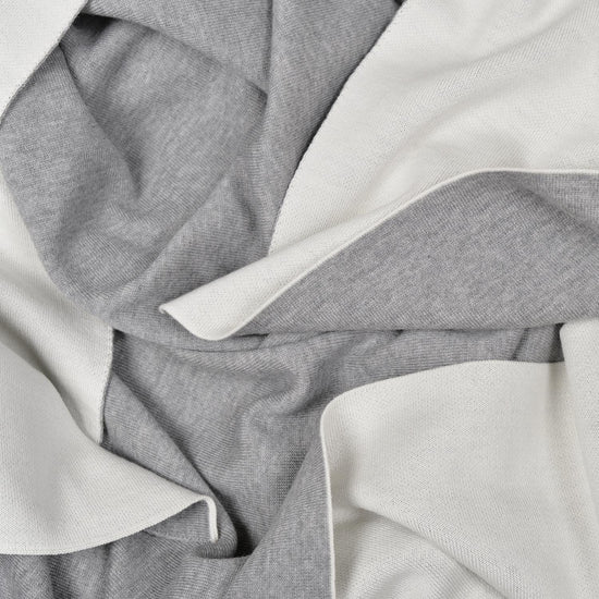 Decke 140x180cm Doubleface, weiß/grau - Lenz & Leif