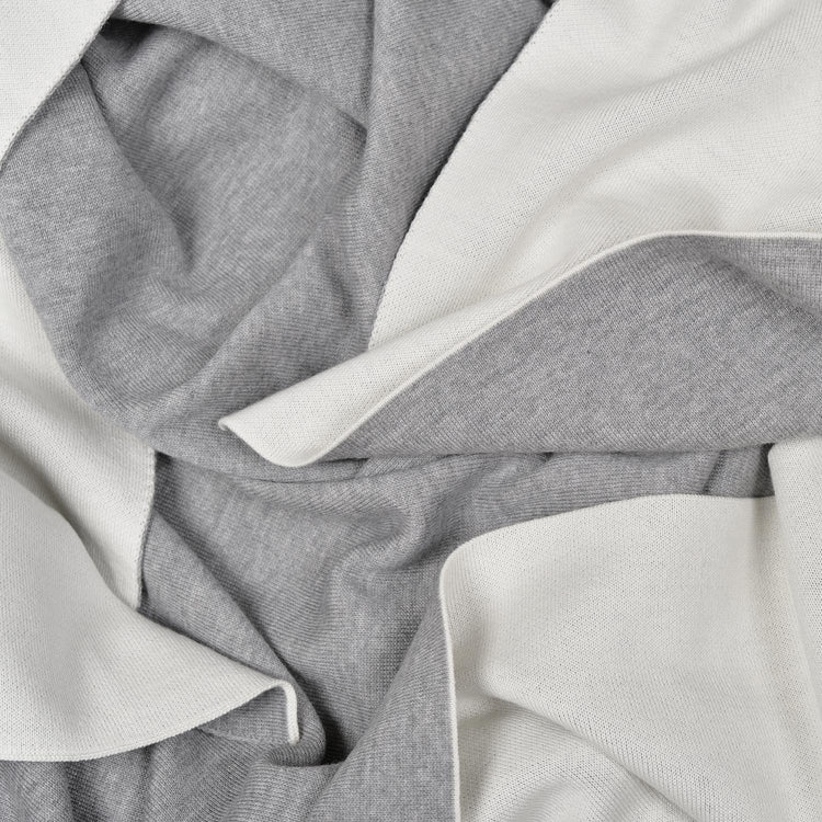 Decke 140x180cm Doubleface, weiß/grau - Lenz & Leif