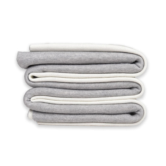 Decke 140x180cm Doubleface, weiß/grau - Lenz & Leif