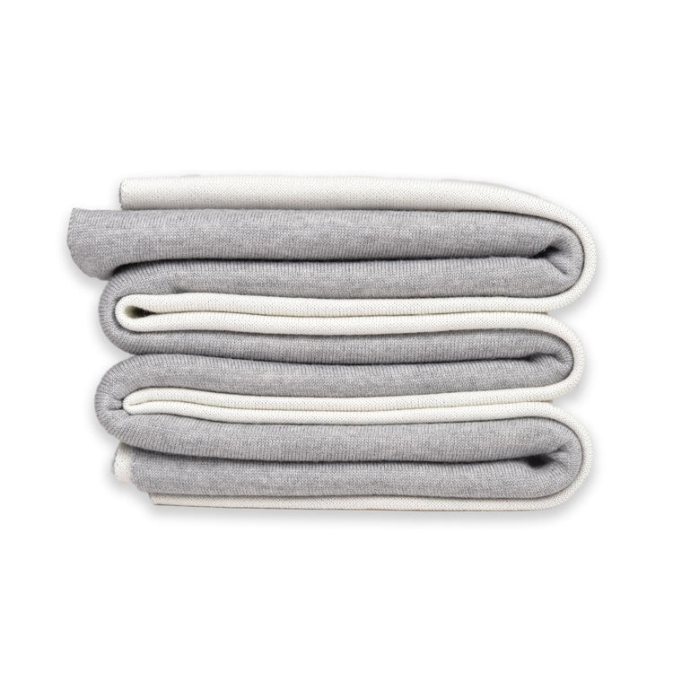 Decke 140x180cm Doubleface, weiß/grau - Lenz & Leif