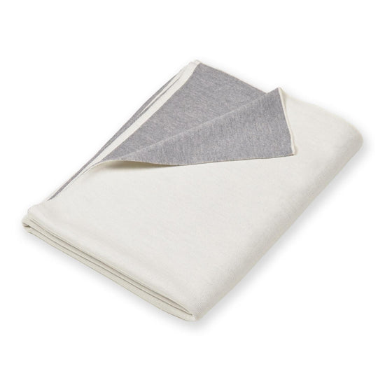 Decke 140x180cm Doubleface, weiß/grau - Lenz & Leif