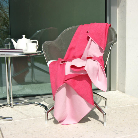 Decke 140x180cm Doubleface, rosa/magenta - Lenz & Leif