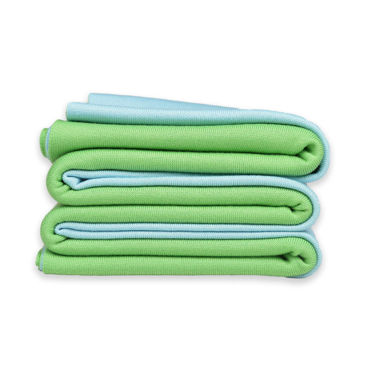 Decke 140x180cm Doubleface, türkis/hellgrün - Lenz & Leif