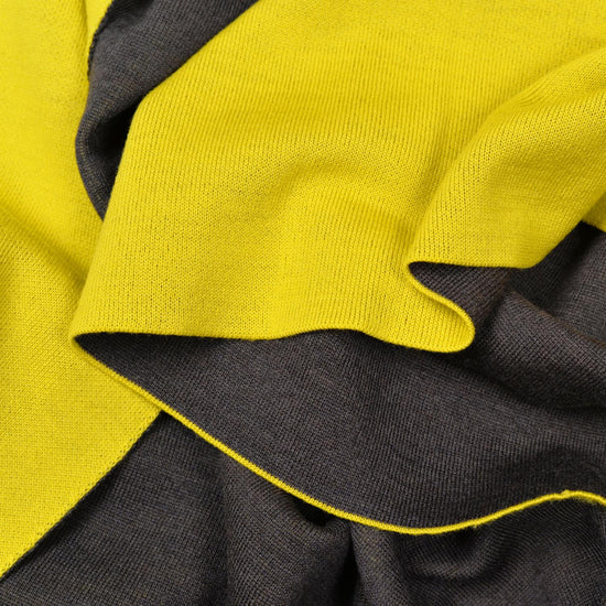 Decke 140x180cm Doubleface, gelb/braun - Lenz & Leif