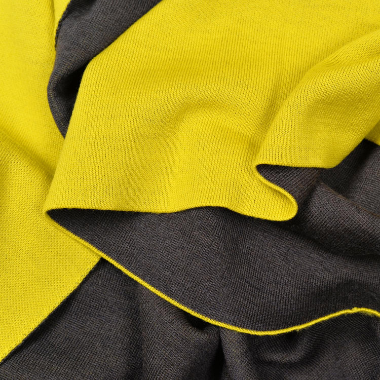 Decke 140x180cm Doubleface, gelb/braun - Lenz & Leif