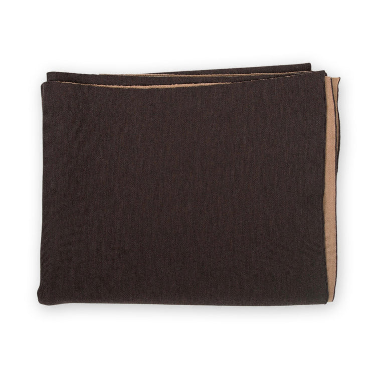 Decke 140x180cm Doubleface, braun/camel - Lenz & Leif