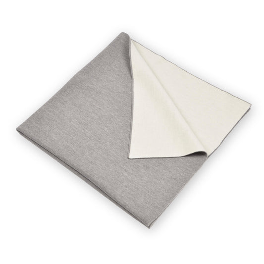 Baby/Kinderdecke 90x90cm Doubleface grau/weiß