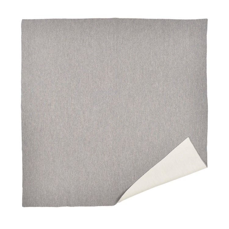 Baby/Kinderdecke 90x90cm Doubleface grau/weiß