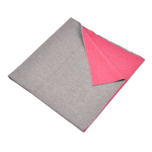Baby/Kinderdecke 90x90cm Doubleface grau/magenta