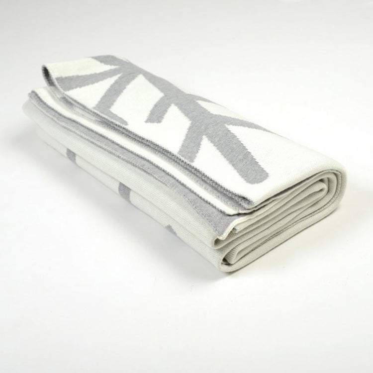 Decke 140x180cm 2 Snowflakes, weiß/grau - Lenz & Leif