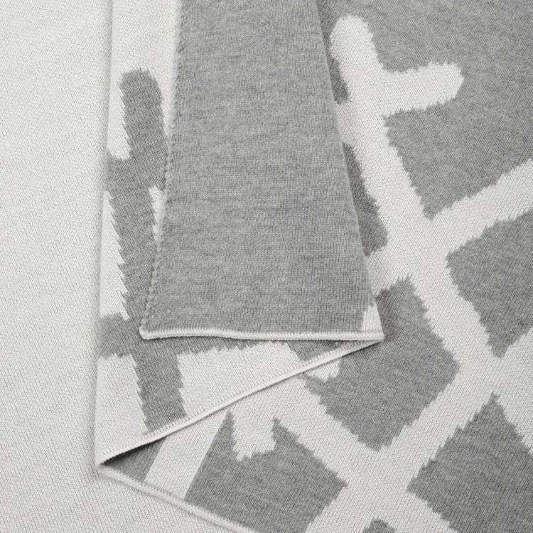 Decke 140x180cm 2 Snowflakes, weiß/grau - Lenz & Leif