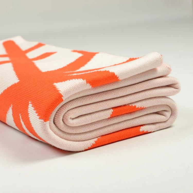 Decke 140x180cm 2 Snowflakes, weiß/orange - Lenz & Leif