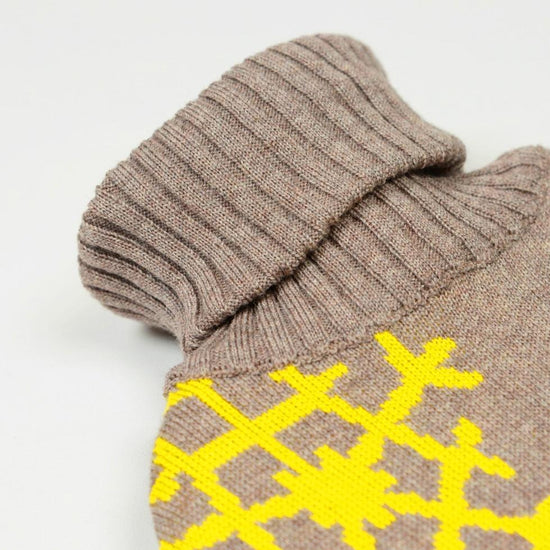 Wärmflasche Snowflakes, beige/gelb - Lenz & Leif