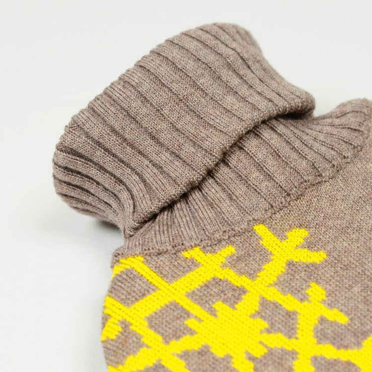 Wärmflasche Snowflakes, beige/gelb - Lenz & Leif