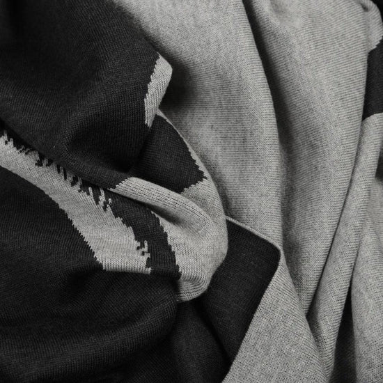 Decke 140x180cm Dog, grau/dunkelgrau - Lenz & Leif