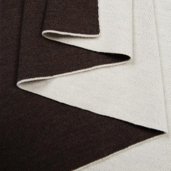 Decke 140x180cm Dog, weiß/braun - Lenz & Leif