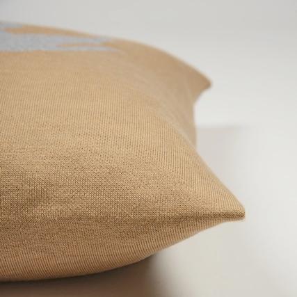 Kissenhülle 50x50cm Dog, camel/grau - Lenz & Leif