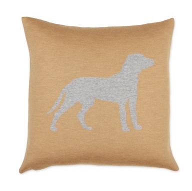 Kissenhülle 50x50cm Dog, camel/grau - Lenz & Leif