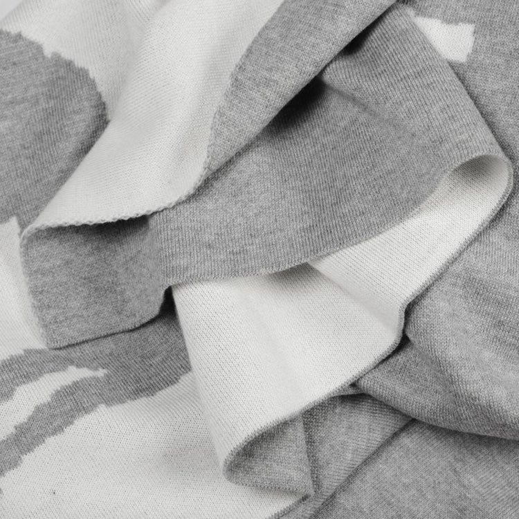 Decke 140x180cm Dogs, grau/weiß - Lenz & Leif