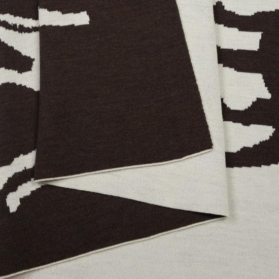 Decke 140x180cm Dogs, weiß/braun - Lenz & Leif