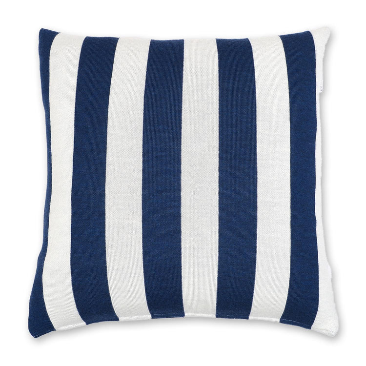 Kissenhülle 50x50cm Stripes, dunkelblau/weiß - Lenz & Leif
